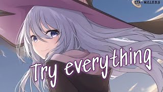 Nightcore Try Everything  Lyrics Shakira [upl. by Sergei]