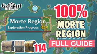 How to Morte Region 100 FULL Exploration ⭐ Fontaine ALL CHESTS【 Genshin Impact 】 [upl. by Niffirg840]