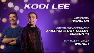 Kodi Lee  quotChangequot  Americas Got Talent Fantasy League  AGT [upl. by Gweneth]