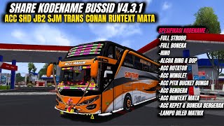 SHARE KODENAME BUSSID V431 ACC SHD JB2 SPESIAL SJM TRANS DETECTIVE CONAN RUNTEXT MATA [upl. by Nassah271]