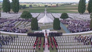 The remembrance ceremony at Tyne Cot Cemetery Belgium on 31072017 [upl. by Nielsen926]