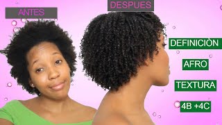 COMO DEFINIR EL CABELLO AFRO TEXTURA 4B4C De Afro a RizosQuieroesosrizos [upl. by Varrian809]