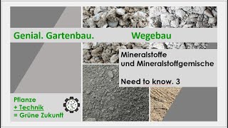 Wegebau  Mineralstoffe und Mineralstoffgemische  Need to know 3  Tutorial 5 [upl. by Awuhsoj]