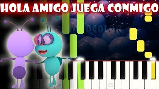 Hola Amigo Juega Conmigo  Piano Cover  Tutorial  Karaoke [upl. by Calysta]