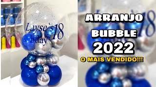 COMO FAZER ARRANJO DE BALÃO COM BALÃO BUBBLE GLITTER  passo a passo completo atualizado 2022 [upl. by Cirde729]