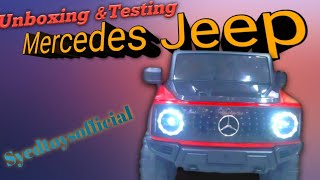 Rc Mercedes Jeep Unboxing Fitting ampTesting  24 Ghz Remote control jeep  Ride on a jeep🔥🔥 [upl. by Akitahs]