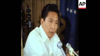 SYND 21173 PRESIDENT MARCOS OF PHILIPPINES SPEAKS ON NEW REGIME [upl. by Whit]