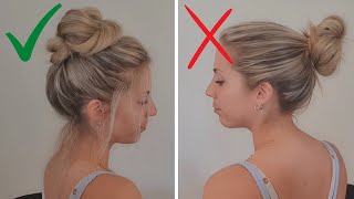 Astuce coiffure avec volume  faire un chignon haut facile et rapide  DIY chignon cheveux longs [upl. by Dollie]