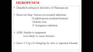 Carbapenems Imipenem Meropenem [upl. by Imar]