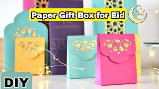 DIY Paper Gift Box For Eid  Gift Ideas For Eid Eid Decoration Idea 2023  Ramadan Decoration Idea [upl. by Aynekat]