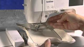 Brother HE240  Attaching Hoop to Embroidery Unit [upl. by Quartis344]