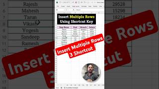 Insert Multiple Rows Using 3 Shortcut Key  Insert Multiple Rows  Add Multiple Rows Using Shortcut [upl. by Mapes]