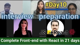 Complete Front end with React in 21 Days  Day10  front end Interview Questions frontenddeveloper [upl. by Dorice]