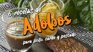 6 ADOBOS para pescado carne y pollo  Cocina Delirante [upl. by Ailehs137]