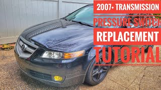 HOW TO REPLACE TRANSMISSION PRESSURE SWITCHES ACURA TL 20072011 TUTORIAL P1839 P1739 P0848 [upl. by Harwilll]