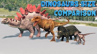 Dinosaur Size Comparison 3D Animation amp Smallest to Biggest  All Dinosaurs of Jurassic Park [upl. by Riva359]