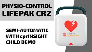 PhysioControl LIFEPAK CR2 AED  SemiAutomatic Child CPR with cprINSIGHT [upl. by Eneloc]