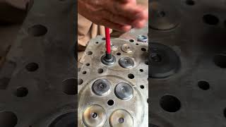 6 Cylinder Diesel Engine Head Valve Lapping Grinding in shorts engine automobile generator head [upl. by Cohbath732]