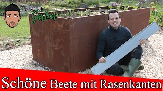 Rasenkanten setzen schnell und einfach  Gehwege Hochbeet Baumumrandungen einfache Gartenpflege [upl. by Elokkin]