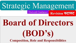 Board of Directors Composition of Board Role and responsibilities of Board of Directors aktu mba [upl. by Ameerak]