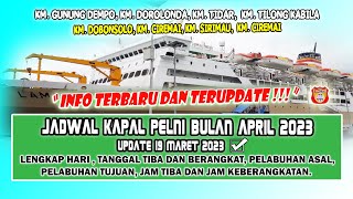 JADWAL TERBARU KAPAL PELNI BULAN APRIL 2023  UPDATE 19 MARET 2023 [upl. by Airetnuhs]