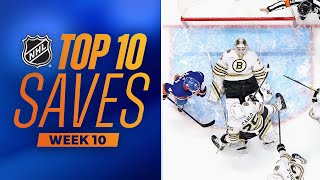 Top 10 Saves from Week 10  202324 NHL Season [upl. by Fu]