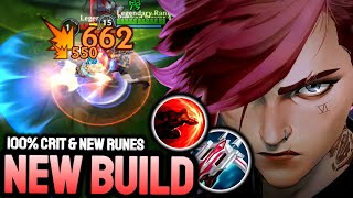 VI 100 CRIT NEW BUILD WITH SUDDEN IMPACT IS GOOD FULL BURST BUILD  Vi  Wild Rift [upl. by Lahcim11]