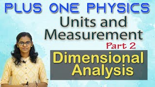 1 Physics  Units and measurement Dimensions of Physical Quantities Part 2 [upl. by Isabeau232]