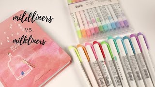 mildliners vs milkliners  review amp swatches [upl. by Obola]