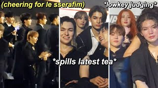 SEVENTEEN amp LE SSERAFIMs funny interactions at Golden Disc Awards 2024 ft ENHYPEN [upl. by Aryamo436]