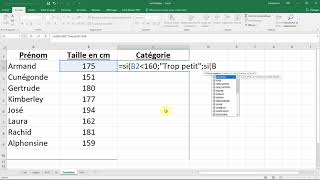 Excel SI imbriqués condition à 3 possibilités ou plus  Cours EXCEL [upl. by Eydnarb226]