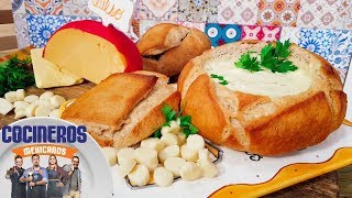 Receta Crema de queso en pan campesino  Cocineros Mexicanos [upl. by Patin]