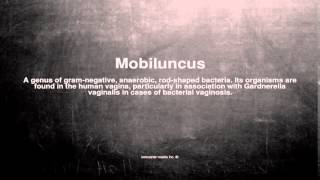 Medical vocabulary What does Mobiluncus mean [upl. by Gregson]