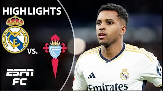 Real Madrid vs Celta Vigo  LALIGA Highlights  ESPN FC [upl. by Dodd]