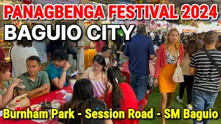 BAGUIO CITY during PANAGBENGA FESTIVAL 2024  Walking Tour  Burnham Parks Session Road SM Baguio [upl. by Yentruocal]