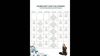 February 2024 Yoga Calendar yoga [upl. by Nonnerb952]