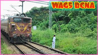 MEMU Train overtakes Itarsi WAG5 Freight  Chingavanam [upl. by Aidnyl305]