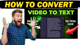 How to Convert Video into Text  EASIEST METHOD [upl. by Murray]