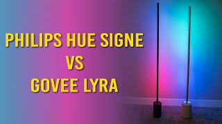 Philips Hue Signe vs Govee Lyra Floor Lamp Two Smart LED Lights Compared [upl. by Sosna]