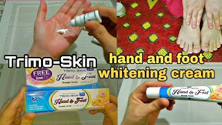 Trimo Skin Hand and Foot whitening cream Review after usingHands and foot lightening cream [upl. by Nagad]