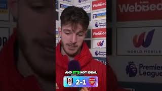 Declan Rice Post match interview Fulham 21 Arsenal footballreview arsenal declanrice fulham [upl. by Murdocca]