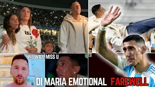 Di Maria Emotional Farewell before Retirement  Messi pays heartfelt tribute [upl. by Adnilav]