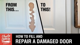 How to Fill and Repair a Damaged Hollow Core Door [upl. by Tama]