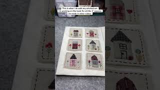 Work on a fabric book to hold little stitched art squares has begun embroidery stitching sewing [upl. by Redle]