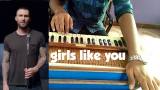 Maroon 5  girl like you song in harmonium [upl. by Petty]