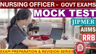 RRB AIIMS NURSING OFFICER EXAMS MOCK TESTS [upl. by Nisotawulo50]