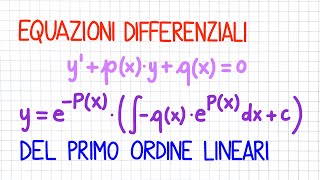 EQUAZIONI DIFFERENZIALI  del primo ordine lineari  ED30 [upl. by Egamlat]