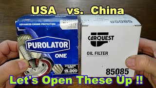 Purolator One Oil Filter PL14670 Cut Open vs Carquest 85085 Oil Filter Cut Open Comparison [upl. by Luamaj806]