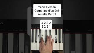 Yann Tiersen Comptine dun autre été Amelie Piano Tutorial Part 2 shorts [upl. by Silver]