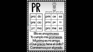 Sílabas Trabadas Pr pra pre pri pro pru alfabetización bavaropuntacana republicadominicana [upl. by Acinorehs]